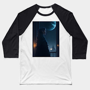 Night of Full Moon Baseball T-Shirt